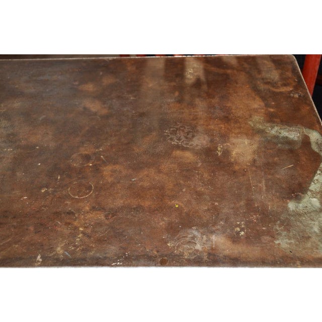 Gray Industrial Work Table, 1960s For Sale - Image 8 of 17