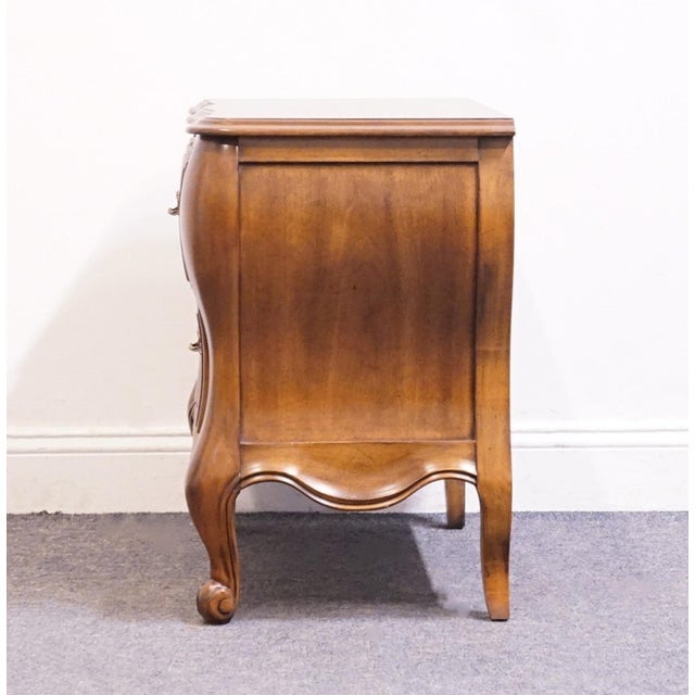 White of Mebane Lorraine IV Collection Solid Cherry 25" Two Drawer Bombe Chest Nightstand For Sale - Image 11 of 13