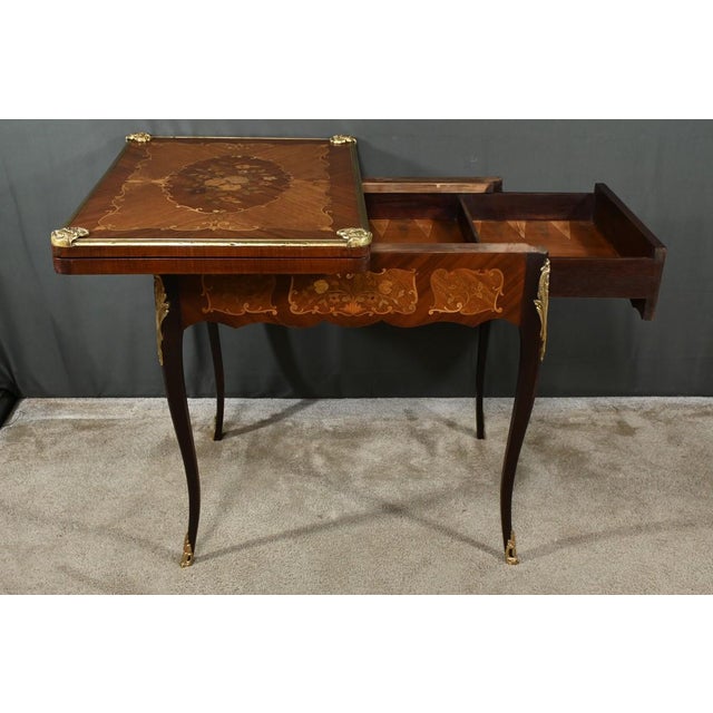 Wood Late 19th Century Louis XV Mahogany Games Table For Sale - Image 7 of 18