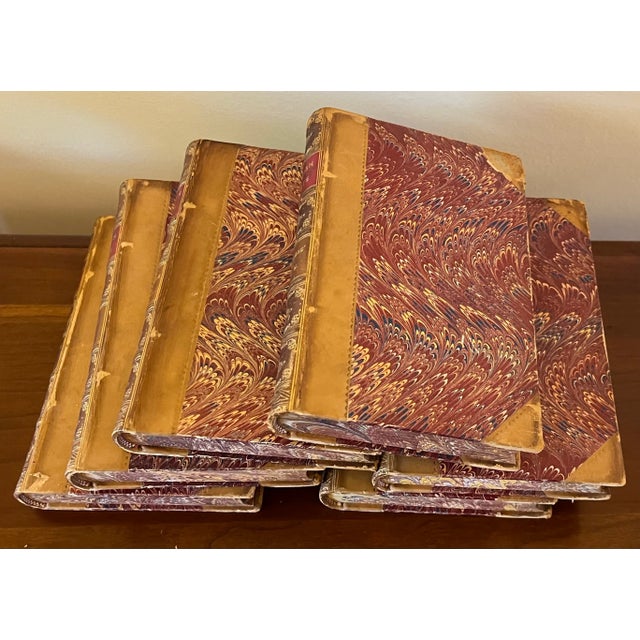 19th Century Books British Poets Samuel Taylor Coleridge and Robert Burns Fine Leather Bindings - a Set of 6 For Sale - Image 5 of 8