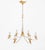 Gold Modern Art Glass Silvered and Giltwood Chandelier For Sale - Image 8 of 9