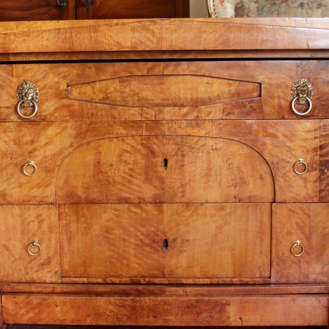Biedermeier Birch Commode / Chest of Drawers For Sale - Image 12 of 17