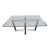Hollywood Regency Chrome Glass Top Dining Table 6430 For Sale