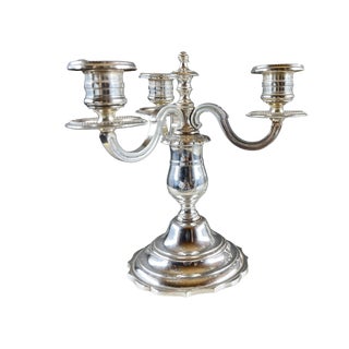 Silver-Plated Metal Candelabra, 1900s For Sale