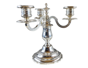 Silver-Plated Metal Candelabra, 1900s