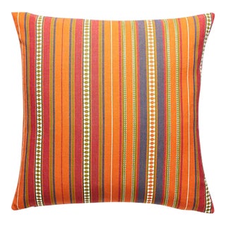 The House of Scalamandré Nile Stripe Pillow, Summer Citrus For Sale