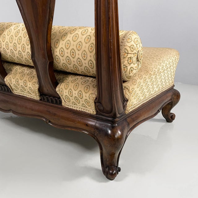 Late 19th-Century Style Italian Armchairs in Wood and Beige Fabric, 1930s, Set of 2 For Sale - Image 17 of 18
