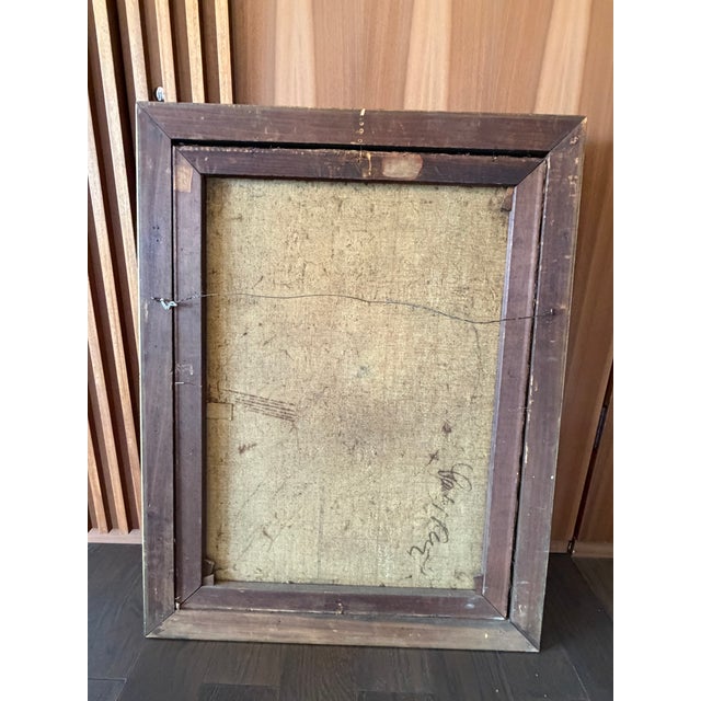 Early 20th Century Columbine and Pierrot , Oil on Canvas For Sale - Image 5 of 7