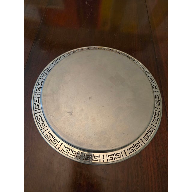 1960s Mid Century Modern Greek Key Designer Bar Tray For Sale - Image 5 of 7