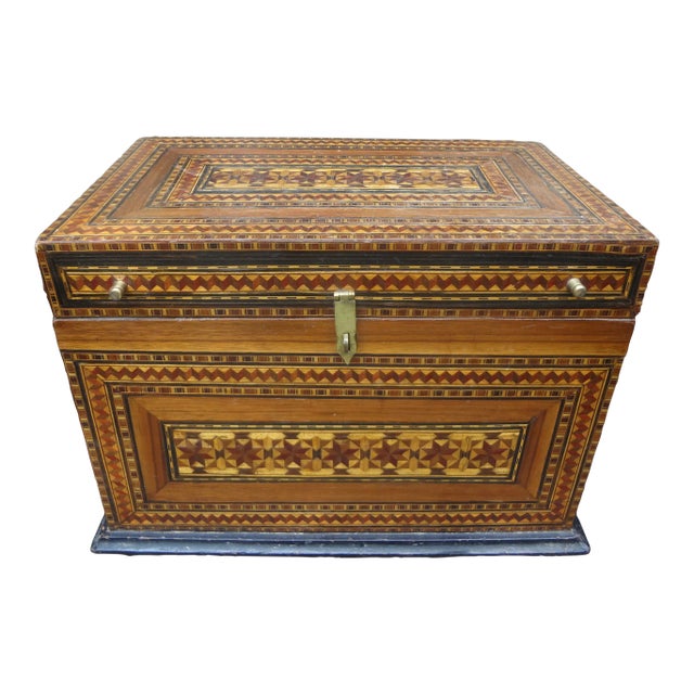Antique Moroccan Coffer, Trunk or Box For Sale
