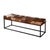 Stinson 54 in. W Rectangular Hair-on-Hide and Iron Accent Bench, Brown Leather For Sale In Chicago - Image 6 of 6