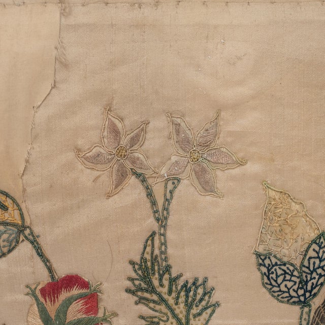 Mid 18th Century 18th Century English Georgian Silk and Gold Metallic Thread Embroidered Apron Panel For Sale - Image 5 of 11