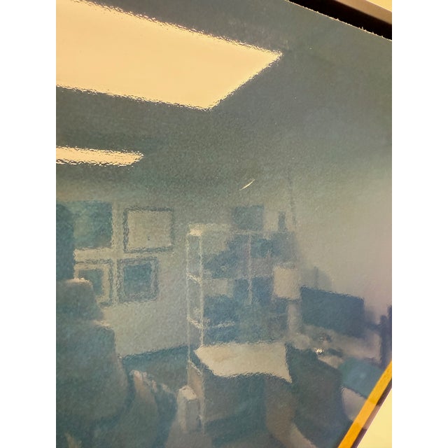 21st Century, Untitled, Abstract, Blue and Green, Framed Photograph on Acm of Boat Reflection in Water, Artist Geoffrey Baris For Sale In Jacksonville, FL - Image 6 of 7