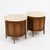 This stunning pair of 1960s vintage Mid Century Modern nightstands by Thomasville features a sculptural, architectural...