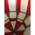 Red 1990s Art Deco Style White Milk & Red Glass Chandelier, Pendant or Lantern, a Pair For Sale - Image 8 of 18