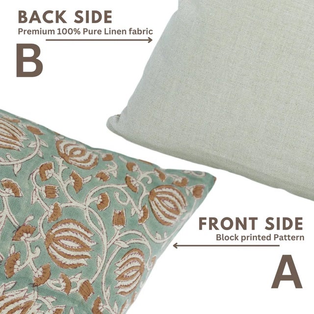 Rustic Fabdivine Handcrafted Cushion Cover 14x14 Inch- 6Kamal For Sale - Image 3 of 5