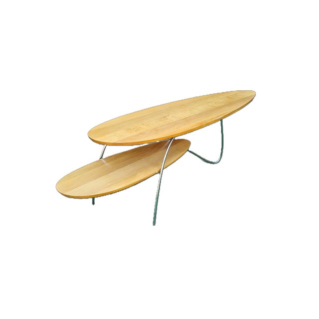 Modern Coffee Table in Wood and Steel, 1980s For Sale - Image 10 of 11