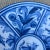 Rustic European Vintage Guertes Sevilla Talavera Blue and White Decorated Plate, Spain, Circa 1970's For Sale - Image 3 of 12