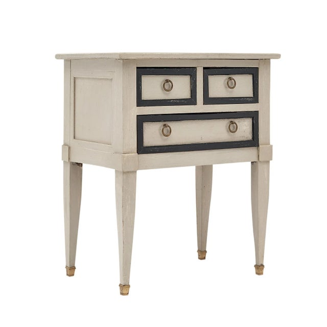 French Antique Painted Petite Side Table For Sale - Image 3 of 10