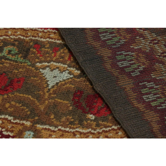 Textile Antique Donegal Rug in Red With Floral Patterns From Rug & Kilim For Sale - Image 7 of 7