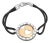 Bvlgari “Tondo” 18k Yellow Gold Stainless Steel Double Heart Cord Bracelet For Sale