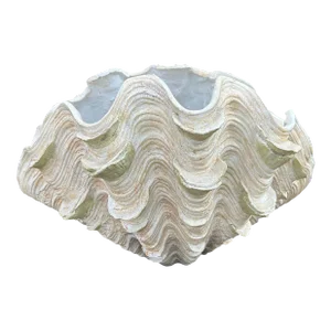 Mid Century Plaster Faux Clamshell