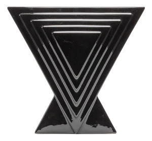 Y29 Vase in Black Enameled Ceramic by Ettore Sottsass for Poltronova, 1970s