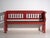 Antique Painted Pine Bench with Turned Back, Central Europe, 1900 For Sale - Image 5 of 11