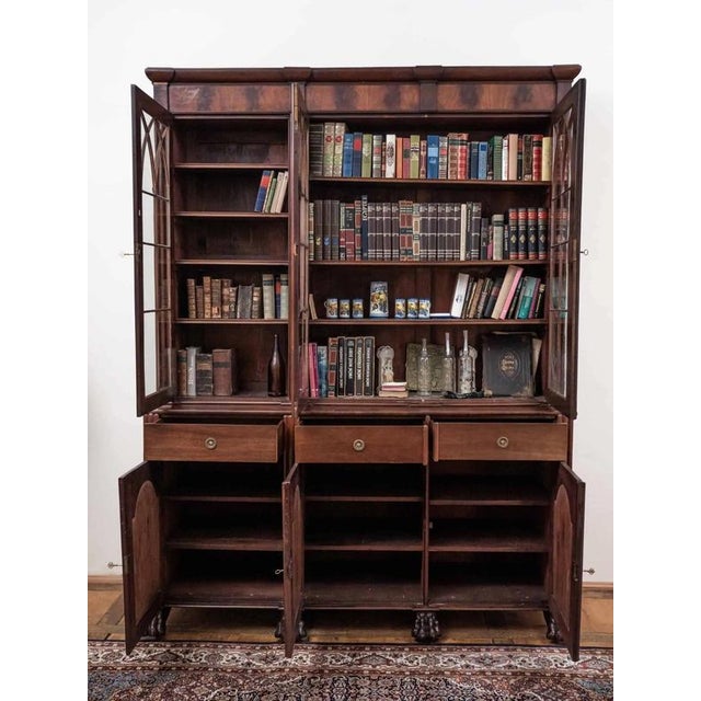Antique Chippendale English Bookcase on Lion Paws For Sale - Image 11 of 12