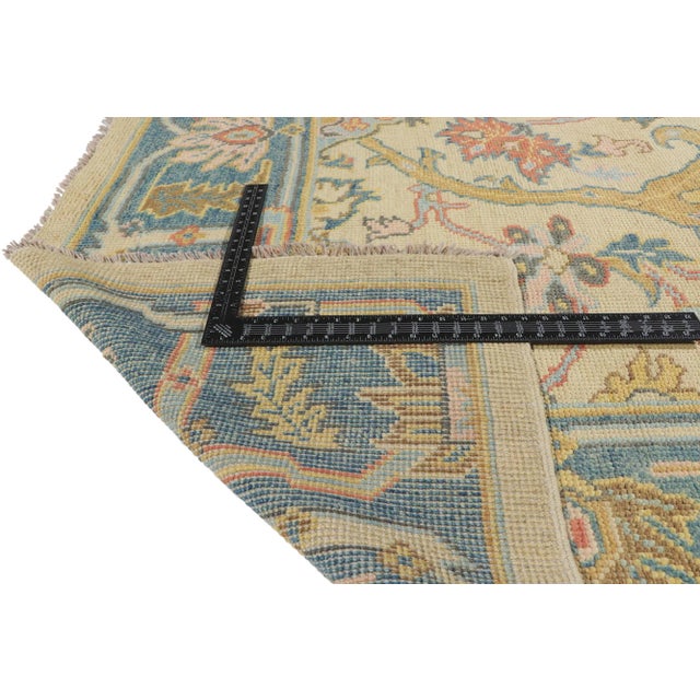 Textile Vintage Gypset Colorful Oushak Rug - 9'00 X 12'02 For Sale - Image 7 of 10