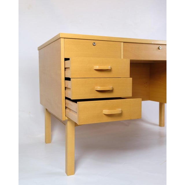 Danish Desk Made in Beechwood, 1960s For Sale - Image 3 of 10