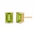 Contemporary Peridot Emerald Cut Studs in 925 Sterling Silver, August Birthstone Studs - A Pair For Sale - Image 3 of 3