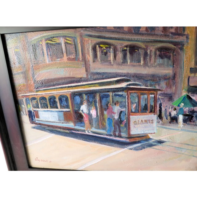 1968 San Francisco Trolley Signed Oil Painting Chairish
