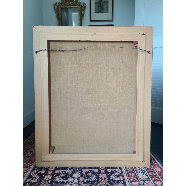 Antique 19th Century American Folk Art Oil Painting Portrait of a Woman in Black For Sale - Image 14 of 17