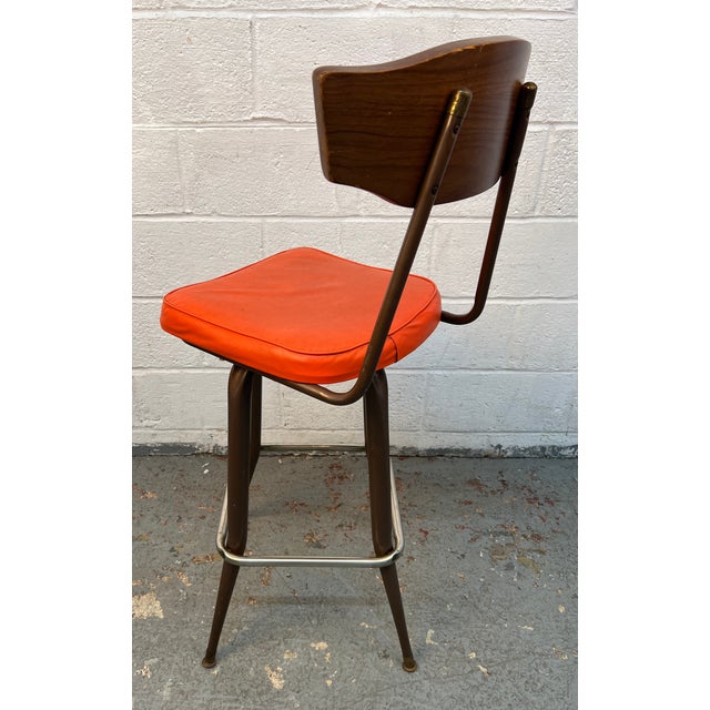 Mid-Century Modern Swivel Bar Stools Circa 1960's For Sale - Image 9 of 14