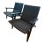 1950s Authentic Hans J. Wegner Ch25 Lounge Chairs for Carl Hansen & Son - Black Oak/Black Paper Cord For Sale