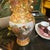 Small Vintage Asian Style Ceramic Orange and White Vase With Gold Details For Sale - Image 4 of 7