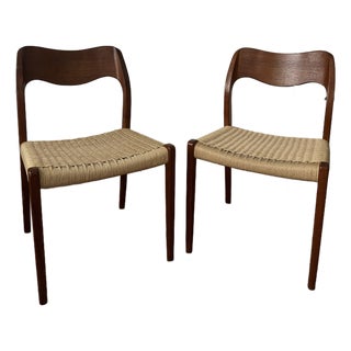 Model 71 Dining Chairs by Niels Otto Møller for j.l. Møllers Mødelfabrik, 1960s For Sale