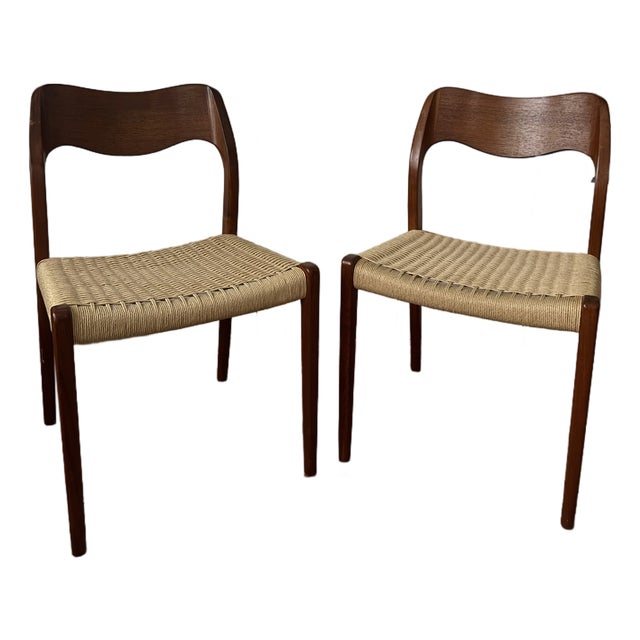 Model 71 Dining Chairs by Niels Otto Møller for j.l. Møllers Mødelfabrik, 1960s For Sale