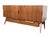 Mid-Century Modern Walnut Dresser With Sculpted Integrated Pulls and Splayed Legs” For Sale In Los Angeles - Image 6 of 15