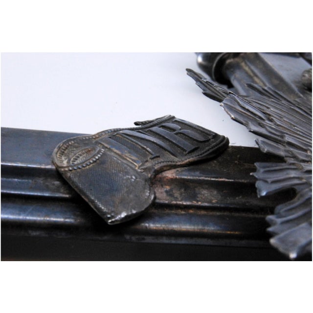 Silver Crucifix with Wooden Interior with Reliefs For Sale - Image 6 of 9