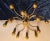 Flat Vintage Ceiling Chandelier with Bicolor Metal Frame from Tz-Leuchten, 1980s, in Very Good conditions. Designed 1980...