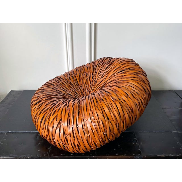 Large Contemporary Japanese Woven Bamboo Sculpture Mimura Chikuho For Sale - Image 12 of 16