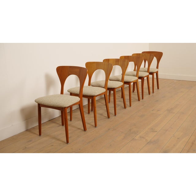 Teak Peter Dining Chairs by Niels Koefoed for Koefoeds Hornslet, Set of 6 For Sale - Image 14 of 16
