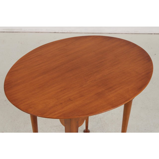 Wood Eldred Wheeler Cherry Oval Occasional Table For Sale - Image 7 of 13