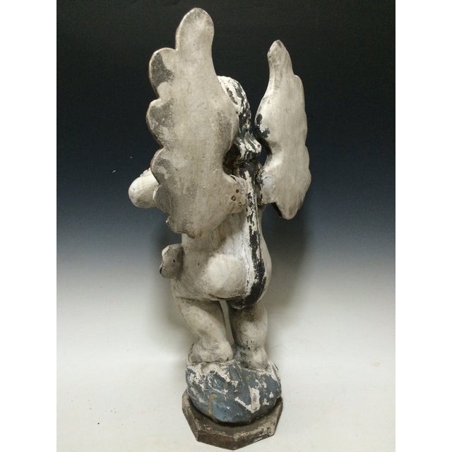 Vintage Carved Wood Standing Angel Religious Sculpture Chairish