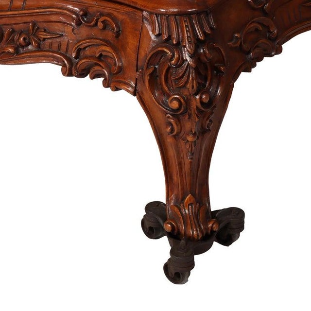 French Monumental Antique French Carved Kingwood & Marquetry Four Door Armoire C1890 For Sale - Image 3 of 18