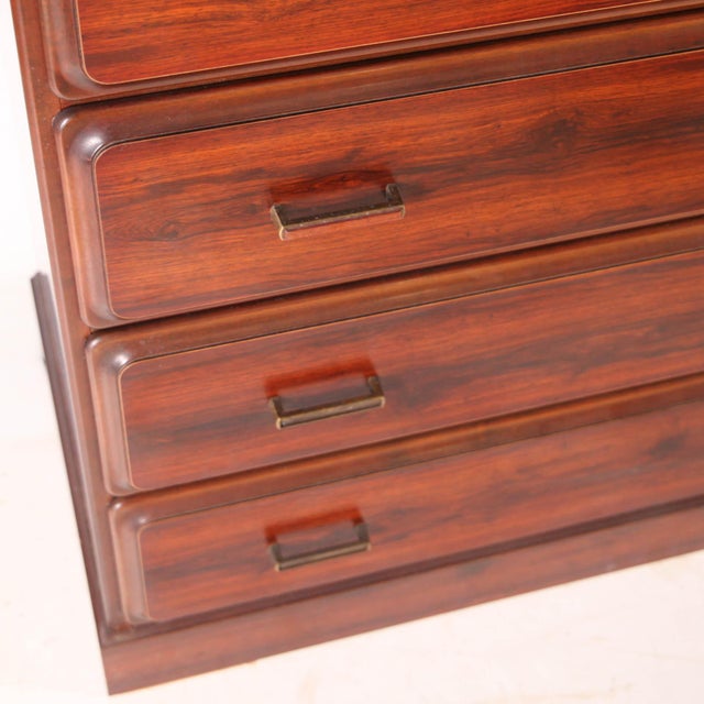 Brown Japanese High Chest of Drawers, 1980s For Sale - Image 8 of 14