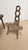 Vintage Sculptural Wooden Table and Two Chairs with Hand-Carved Loop Backrests, 1940s, Set of 3 For Sale - Image 13 of 18
