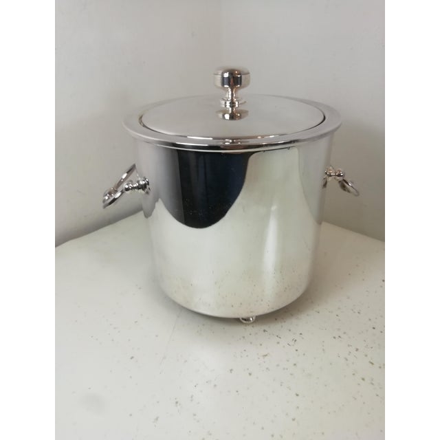 Mid-Century Modern Ice Bucket with Original Box from Christofle, France, 1960s For Sale - Image 3 of 12